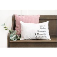 Personalisierter Familienname Dekokissenbezug, Individuelles Kissen, Benutzerdefiniertes Namenskissen, Housewarming Cover Geschenk, Personalisieren von TmolosCo