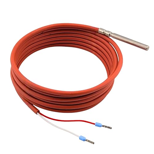 Tmonit - PT1000 Temperaturfühler | 2 Meter Silikon-Leitung | bis +200°C | Made in Germany | Temperatursensor Fühler Kabelfühler Solarfühler Tmonit - PT1000 Temperaturfühler | 2 Meter Silikon-Leitung | bis +200°C | Made in Germany | Temperatursensor Fühler Kabelfühler Solarfühler von Tmonit