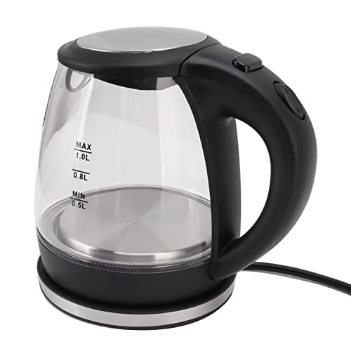 2000W Elektrischer Wasserkocher aus Glas Wasserkocher Teekocher High Power 1L Große Kapazität Automatische Abschaltung Blaulicht Wasserkocher EU-Stecker von Tnfeeon