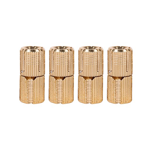 4 Stück Möbelscharniere, 180° Öffnungswinkel, Kupfer, Schranktür, Verdecktes Tonnenscharnier für Arbeitsplatten, DIY-Projekt, 10/12/14/16 Mm (14mm) von Tnfeeon