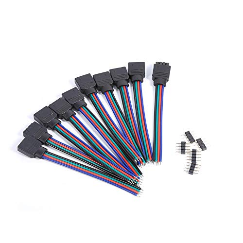 4Pin männlicher weiblicher RGB Verbindungsstück Draht Kabel 4Pin LED Strip Verbinder 10pcs LED Streifen Licht Draht Kabel Verbindungsstück Adapter für 3528 5050 SMD LED Streifen Licht von Tnfeeon