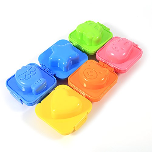 6PCS Cartoon Nette Kochen Ei Form Fisch Auto Herz Form Ei Sushi Reis Form Dekorieren Fondant Kuchen Werkzeug für Kinder von Tnfeeon