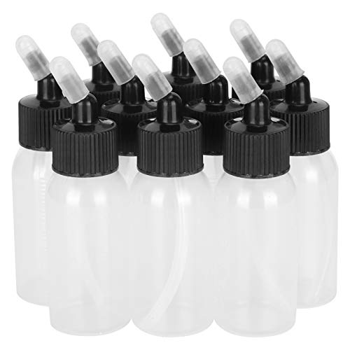 Airbrush-Siphonglas, 30 Ml Plastikflaschen Gläser Plastikglasflaschen mit Entlüftung für Dual-Action-Siphon-Spritzpistolen von Tnfeeon