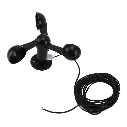 Anemometer-Sensor, Misst Windgeschwindigkeiten, Inklusive 8 M Wasserdichtem Kabel, Verfügt über 4 Cm Montageloch, Anti-Interferenz-Design, 3 Tassen Windgeschwindigkeitsdetektor, von Tnfeeon