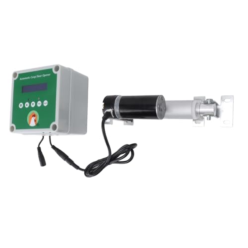 Automatischer Türöffner für Hühnerstall mit Timer, Zeitsensor, Elektrischer Türöffner für Geflügelstall, mit Lichtsensor, Fernbedienung 100 Bis 240 V (EU-Stecker) von Tnfeeon