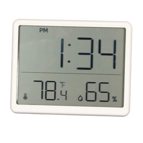 Digitaler Wecker, Multifunktional, Ultradünn, Einfacher Stil, Temperatur, Luftfeuchtigkeit, Elektronische Uhr für Schlafzimmer, Heimbüro, Ultradünner Digitaler Wecker von Tnfeeon