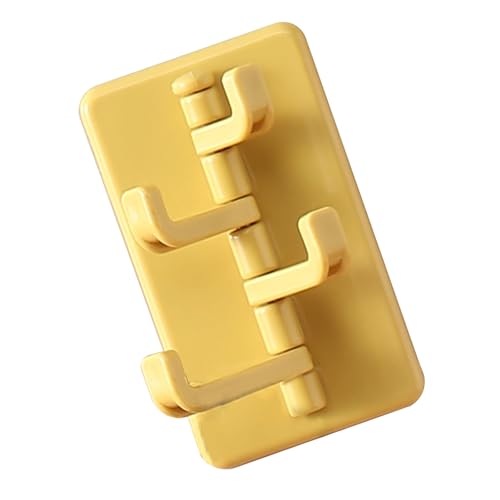 Drehbarer Haken, Premium-Kleber Gewöhnlicher Wandhaken, mit Drehen-Design, für Badezimmer Küche (YELLOW) von Tnfeeon