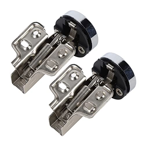 Edelstahl 201, Zaunsystem, selbstschließend, Scharnier für Glasschränke, Bücherregaltüren mit hydraulischem Dämpfungssystem, Premium-Qualität (großer Winkeleinsatz) von Tnfeeon
