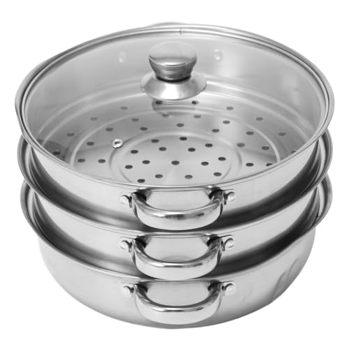 Edelstahl Dampftopf, Verdickter, Multifunktional, Großes Fassungsvermögen, Doppelohr-Topf für Lebensmittel, Knödel, Nudeln, Kochen Edelstahl Dampftopf, Verdickter, Multifunktional, Großes Fassungsvermögen, Doppelohr-Topf für Lebensmittel, Knödel, Nudeln, Kochen von Tnfeeon