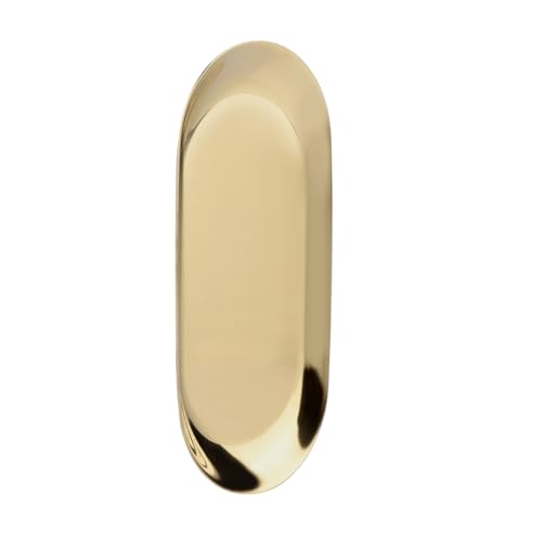 Edelstahl-Tablett mit stilvollem Design, Organisatorfach für Schmuck, Kosmetik, Gasthandtücher, Spiegelpolieren, Leicht Zu Reinigen, Mehrere Anwendungen für Esstisch, Küche, (#4) von Tnfeeon