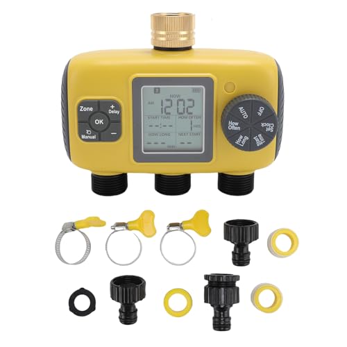 Gartenschlauch-Wasserhahn-Timer Im Freien, Programmierbare Wassersprinkler-Timer Automatische Tropfbewässerung Rasenwässerung für Hof 3/4-1 / 2in Wasserhähne Programmierbare Gartenschlauch-Wasserhahn-Timer Im Freien, Programmierbare Wassersprinkler-Timer Automatische Tropfbewässerung Rasenwässerung für Hof 3/4-1 / 2in Wasserhähne Programmierbare von Tnfeeon