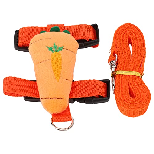 Häschen-Kaninchen-Geschirr und Karotten-Leinen-Set, Leine mit Dekorationen für Häschen-Kätzchen-Welpen, Kleine Haustiere von Tnfeeon