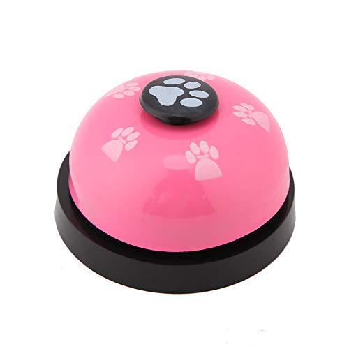 Haustier Trainingsglocken, Eisen Robust Langlebig Niedlich Cartoon Haustier Glocke Hund Welpe Haustier Töpfchen Trainingsglocken Hundetür Glocke für Hund Katze(Rosa) von Tnfeeon