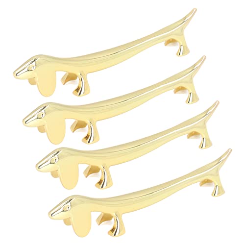 Hund reform Löffel Stehen wiederverwendbare Glatte Oberflächen, die Wiederherstellung für Home 4pcs Gold Stick REST (Hund) von Tnfeeon