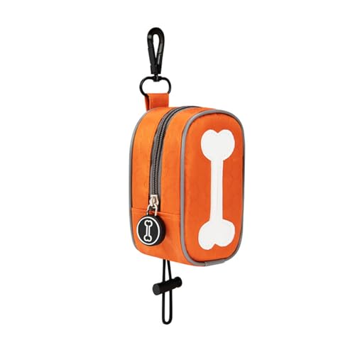 Hundekotbeutelhalter für die Leine, Hundekotbeutelspender, Langlebiger Kotbeutelhalter für Leinen, Hundekotbeutelhalter (ORANGE) von Tnfeeon