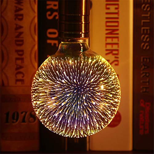 LED-Glühbirnen, E27-Glasabdeckung, Wunderschöne Beleuchtung, Versilberte 3D-Feuerwerk-LED-Glühbirne für Hochzeiten (579) von Tnfeeon