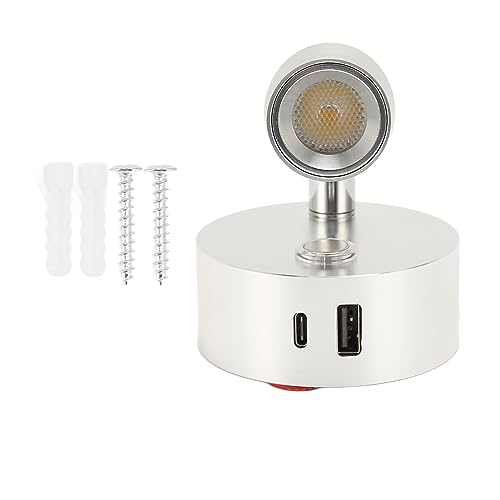 Leselampe LED Wohnwagen Boot Leselampe Dimmbar Leselampe LED Wohnmobil Nachttischlampe Wohnwagen dimmbar für (Silber) von Tnfeeon