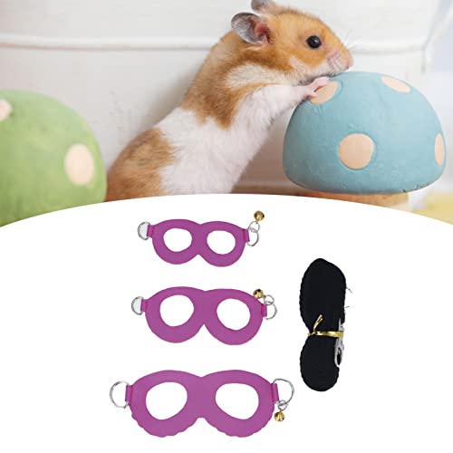 Meerschweinchen Frettchen Hamster Weiche Geschirr Leine Weste Set mit Glocke, Für Meerschweinchen, Hamster, Frettchen, Kaninchen, Chinchilla und ähnliche Kleine Tiere, 3 Stück von Tnfeeon