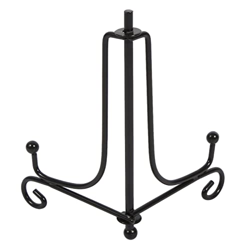 Metall-Easel-Display Ständer für Bilderrahmen Shell-Platte, Klassischer Schwarzer Halter für Kunstwerke, Passt 4 "-12" -Objekte, Wohnkultur (4 Zoll) von Tnfeeon