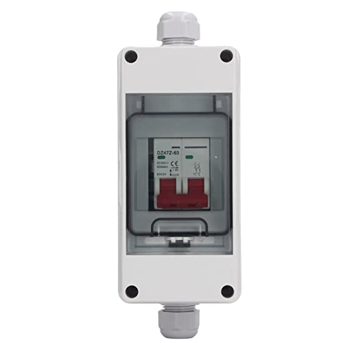 PV-DC-Schalter, DC500V PV-DC-Trennschalter Feine Verarbeitung Sichere Transparente Abdeckung Einfache Installation Überspannungsschutz für den Haushalt (20A) von Tnfeeon