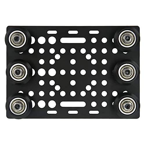 Portalplatte mit schwarz eloxierter Oberfläche für 3D-Drucker – robust und langlebig, ideal für CNC-Drehmaschinen und Getriebefräsen (schwarze Riemenscheibe) von Tnfeeon