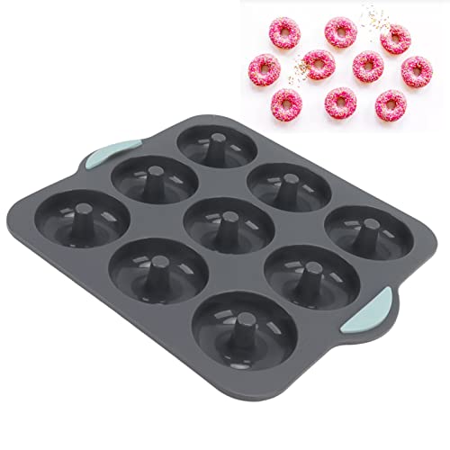 Silikon-Donut-Backform, Beheizt, BPA-frei, Spülmaschinenfest, Silikon-Donut-Formen für Restaurants, Dessertläden (Dunkelgrau) von Tnfeeon