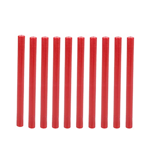 Tnfeeon 10Pcs Siegellack Stick Bequem Rauchfreie Flexible Heißsiegel Sticks für DIY Dekoration Umschläge Grußkarten Einladungen 5 Farben(Chinarot) von Tnfeeon