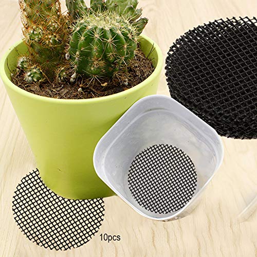 Tnfeeon 10pcs Blumentopf Bonsai Bottom Grid Matte, Verhindern Bodenleckage für Töpfe, Kunststoff, 8 Cm/10 cm (Durchmesser 8 cm) von Tnfeeon