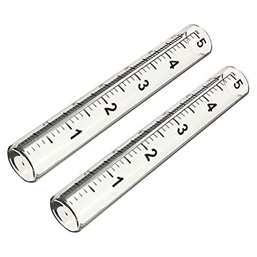 Tnfeeon 2PCS 5 Zoll Regenmesser Ersatzrohr Glas Regenmesser Ersatzrohr Outdoor für Hof Garten (Sortierte Farbe) von Tnfeeon