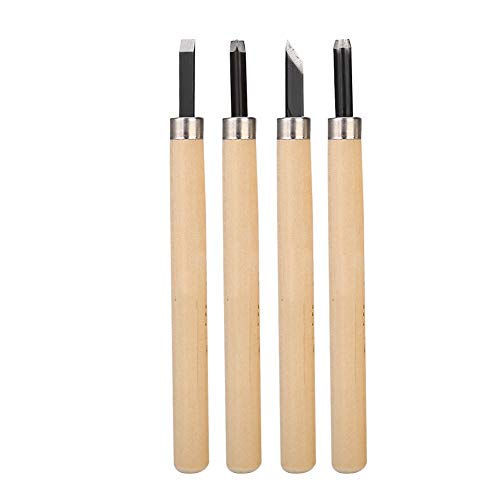 Tnfeeon 4pcs Holzschnitzwerkzeuge mit Holzgriffen Gravurmesser für Holzbearbeitungsstempel -Briefmarkenhandwerksprojekte Professionelle Detail Messer Whittling Widdle Kit (Nummer 3) von Tnfeeon