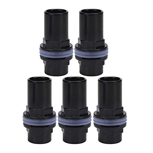 Tnfeeon 5 Stück/Set Aquariumrohranschluss, PVC-Aquariumfilter Wasserrohrverbindung Gerader Rohranschluss Aquariumzubehör(25mm) von Tnfeeon