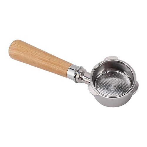 Tnfeeon 51 Mm Portafilter -Griff mit Filterkorb für Maxim MKA71 für CM4218 für CM4008D -Kaffeemaschine, Extraktionskontrolle für Kaffee Enthusiasten, Massivholz Edelstahl (Typ A2 Buchenholz) von Tnfeeon
