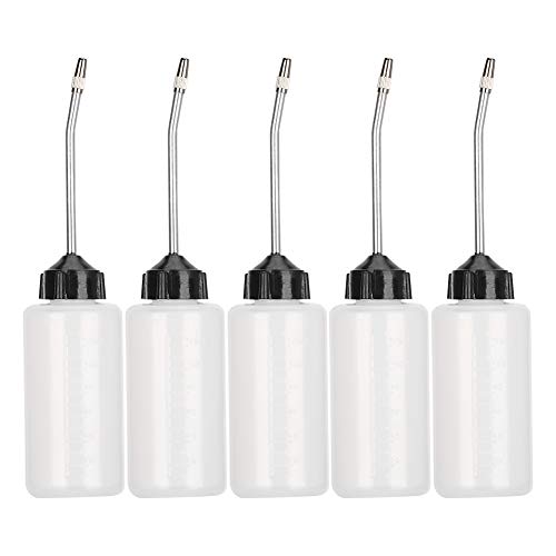 Tnfeeon 5Pcs Kunststoff Nähmaschinenöler, 120ML Schraubverschluss Verlängerter Auslauf Ölflasche Leere Öldosenspender für DIY Handwerk von Tnfeeon