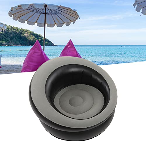 Tnfeeon Aufblasbares Couch Luftsofa Flockungsstuhl Ergonomisches Design Schnell Aufblasen Ableatventil und Leck Frei Tragbares Leicht für den Innenraum Im Freien Im Freien Camping (Gray) von Tnfeeon