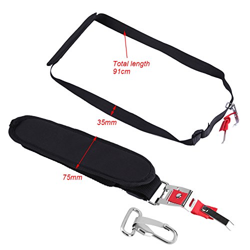 Tnfeeon Bequemer Schwarzer Nylon -Trimmer -Kabelbaum Schultergurt mit Erweitertem Gepolstertem Beschützer für EIN Komfortables Erlebnis. Verstellbares Design Geeignet für Pinselschneider Haltbarer von Tnfeeon