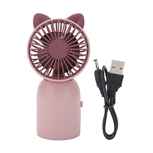 Tnfeeon Cat Handheld -Lüfter Tragbarer Mini USB Wiederaufladbar One -Tasten -Betrieb Leichtes Reisen mit Stabiler Basis für Frauen Im Freien Sommeraktivitäten 2.6x5,1 Zoll von Tnfeeon