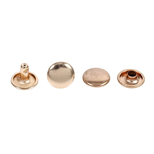 Tnfeeon Dekorative Metallnieten für -Projekte - 100 Sets 8 X 10 Mm Stiftspikes für Lederhandwerk und Heimtextilien (GOLD) von Tnfeeon