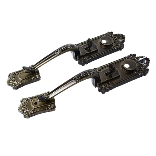 Tnfeeon Europäischer Türgriff mit Schloss, Langlebiger Aluminiumlegierung Vintage Gate Lock, Elegantes Design für Innenpersonen, Bequemer Betrieb für den Hausschutz, 8 Schlüssel Inbegriffen Tnfeeon Europäischer Türgriff mit Schloss, Langlebiger Aluminiumlegierung Vintage Gate Lock, Elegantes Design für Innenpersonen, Bequemer Betrieb für den Hausschutz, 8 Schlüssel Inbegriffen von Tnfeeon