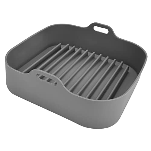 Tnfeeon Fritteus-Silikon-Topf Langlebiger, Quadratischer Borb für 10 Zoll Fritteuse-einfach zu Reinigen, für Mikrowellenofen und Dampfmaschine Geeignet, Lebensmittelqualität Silikonmaterial (#2) von Tnfeeon