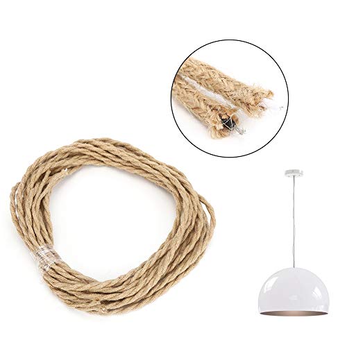 Tnfeeon Hanfseil Twisted Pair Electrical Drahtkabel Kabel Helle Farbe für Kronleuchter Lichtanpassung (2m) von Tnfeeon