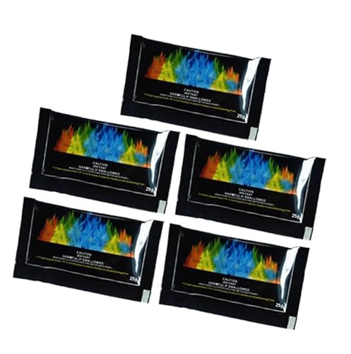 Tnfeeon Indoor Outdoor Feuerfarbe Wechseln Pakete Helle Farbenfrohe Flammen für Lagerfeuer 5 Pack von Tnfeeon