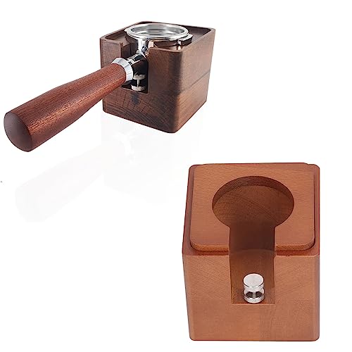 Tnfeeon Kaffee-Siebträger-Halterstation, Kaffee-Tamping-Station, Holz-Kaffee-Siebträger-Tamping-Ständer für 51 Mm, 54 Mm, 58 Mm von Tnfeeon