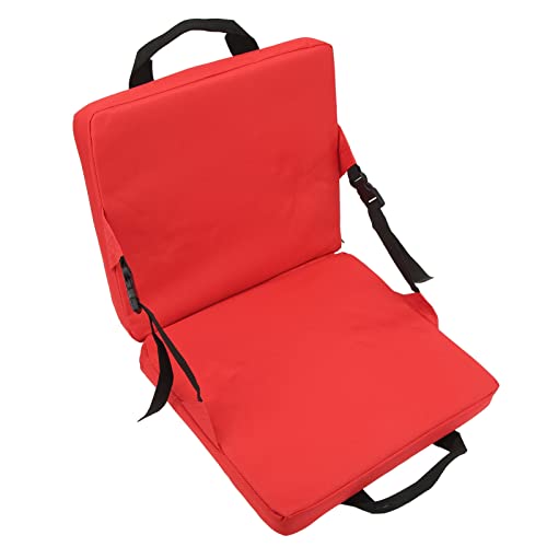 Tnfeeon Klappbarer Outdoor-Stuhl mit Rückenlehne, Wandern und Camping, Camping-Tische und -Stühle, Weicher Schwammkissen-Rückenstuhl für Stadion und Strand (Rot) von Tnfeeon
