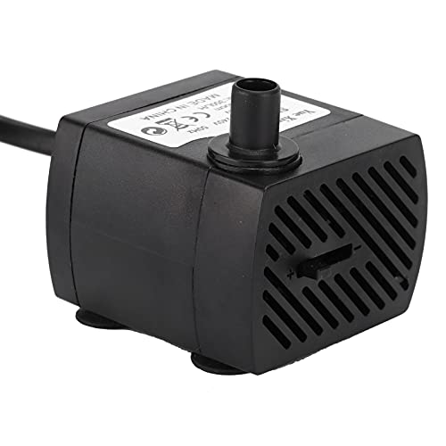 Tnfeeon Kleine Tauchwasserpumpe, Ultra Leise Tauchwasserpumpe Mini Brunnenpumpe Aquarium Brunnen Tauchpumpe 5W(EU-Stecker 220V) von Tnfeeon