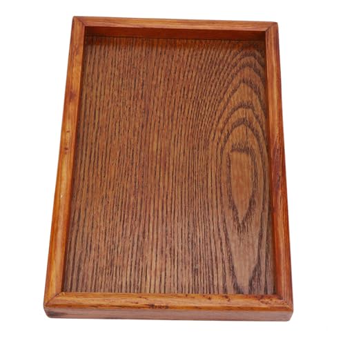 Tnfeeon Langlebige Holztee -Tablett mit Elegantem Design Zum Servieren von Tee, Kaffee, Snacks und Getränken zu Hause oder Im Büro (22 * 15 cm) von Tnfeeon