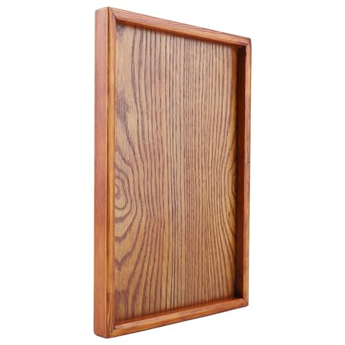 Tnfeeon Langlebige Holztee -Tablett mit Elegantem Design Zum Servieren von Tee, Kaffee, Snacks und Getränken zu Hause oder Im Büro (30 * 20cm) von Tnfeeon