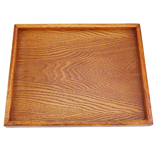 Tnfeeon Langlebige Holztee -Tablett mit Elegantem Design Zum Servieren von Tee, Kaffee, Snacks und Getränken zu Hause oder Im Büro (30 * 24 cm) von Tnfeeon