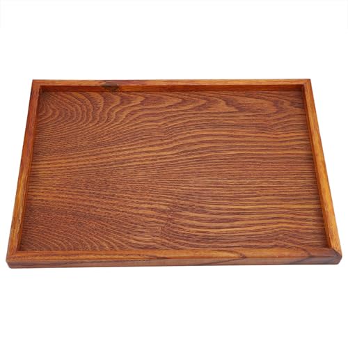 Tnfeeon Langlebige Holztee -Tablett mit Elegantem Design Zum Servieren von Tee, Kaffee, Snacks und Getränken zu Hause oder Im Büro (35 * 24 cm) von Tnfeeon