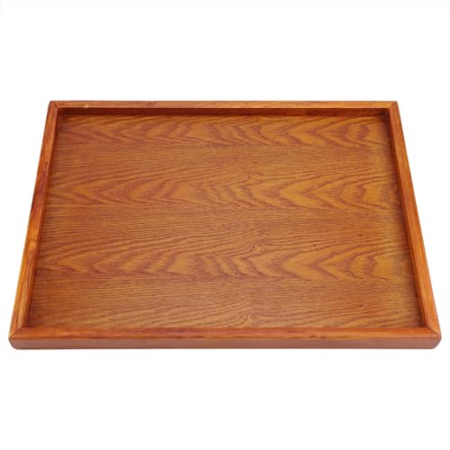 Tnfeeon Langlebige Holztee -Tablett mit Elegantem Design Zum Servieren von Tee, Kaffee, Snacks und Getränken zu Hause oder Im Büro (36 * 27 cm) von Tnfeeon