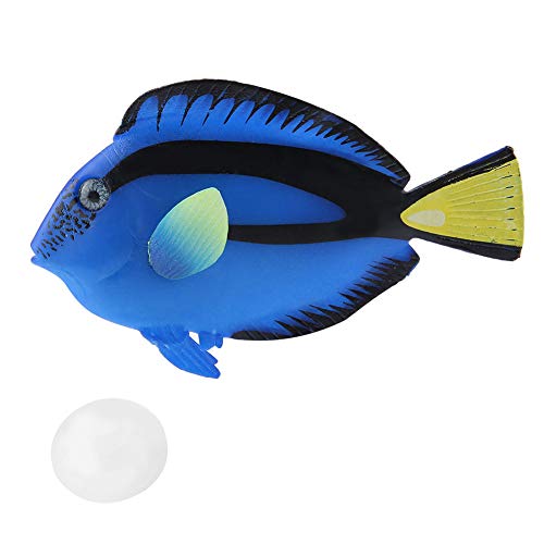 Tnfeeon Leuchtende Simulation Fisch, Bunte Silikon schwimmende Tropische Fische Aquarium Dekoration Aquarium Ornament(02#) von Tnfeeon